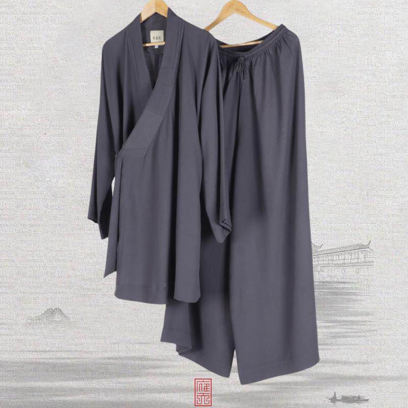 新新款春夏秋季冰丝麻僧服短褂罗汉褂套装僧衣僧装和尚服装服饰小