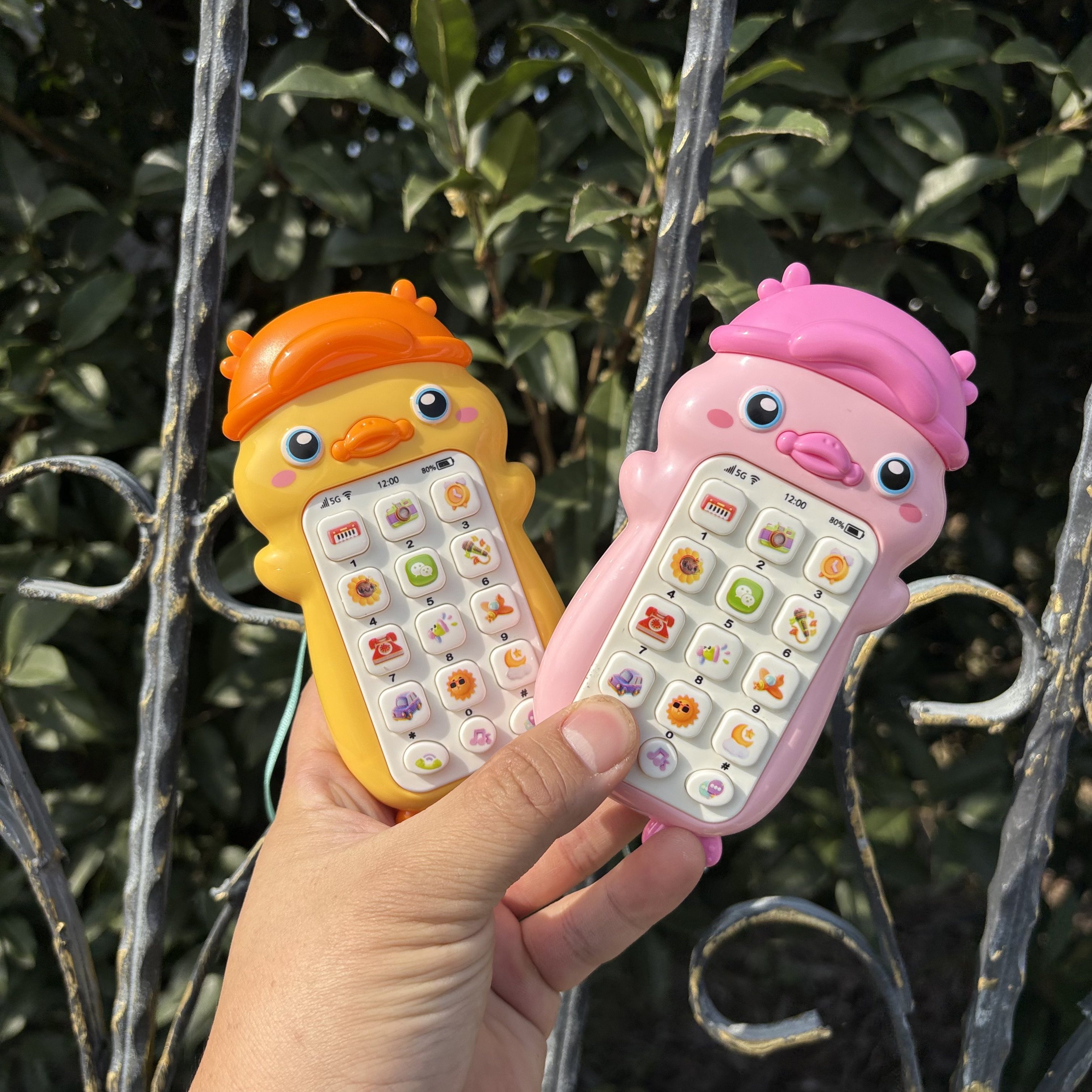 黄色鸭子男孩打电话Q萌鸭子音乐手机玩具女孩粉色宝宝益智大哥大,玩具/童车/益智/积木/模型,音乐电话,淘宝优惠券,粉丝福利购,淘宝优惠卷
