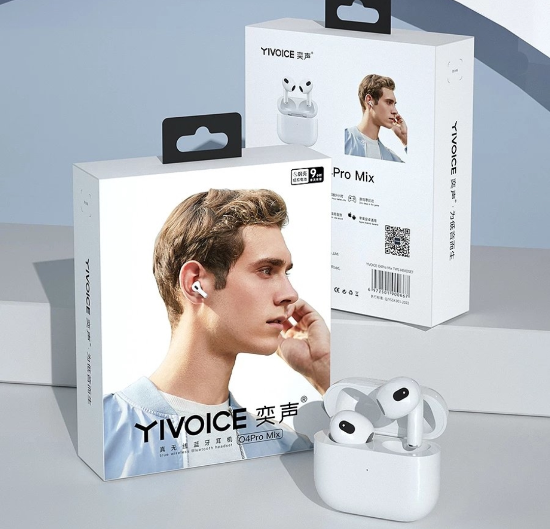 YIVOICE奕声O4ProMIX听歌低音半入耳式真无线蓝牙耳机续航音乐