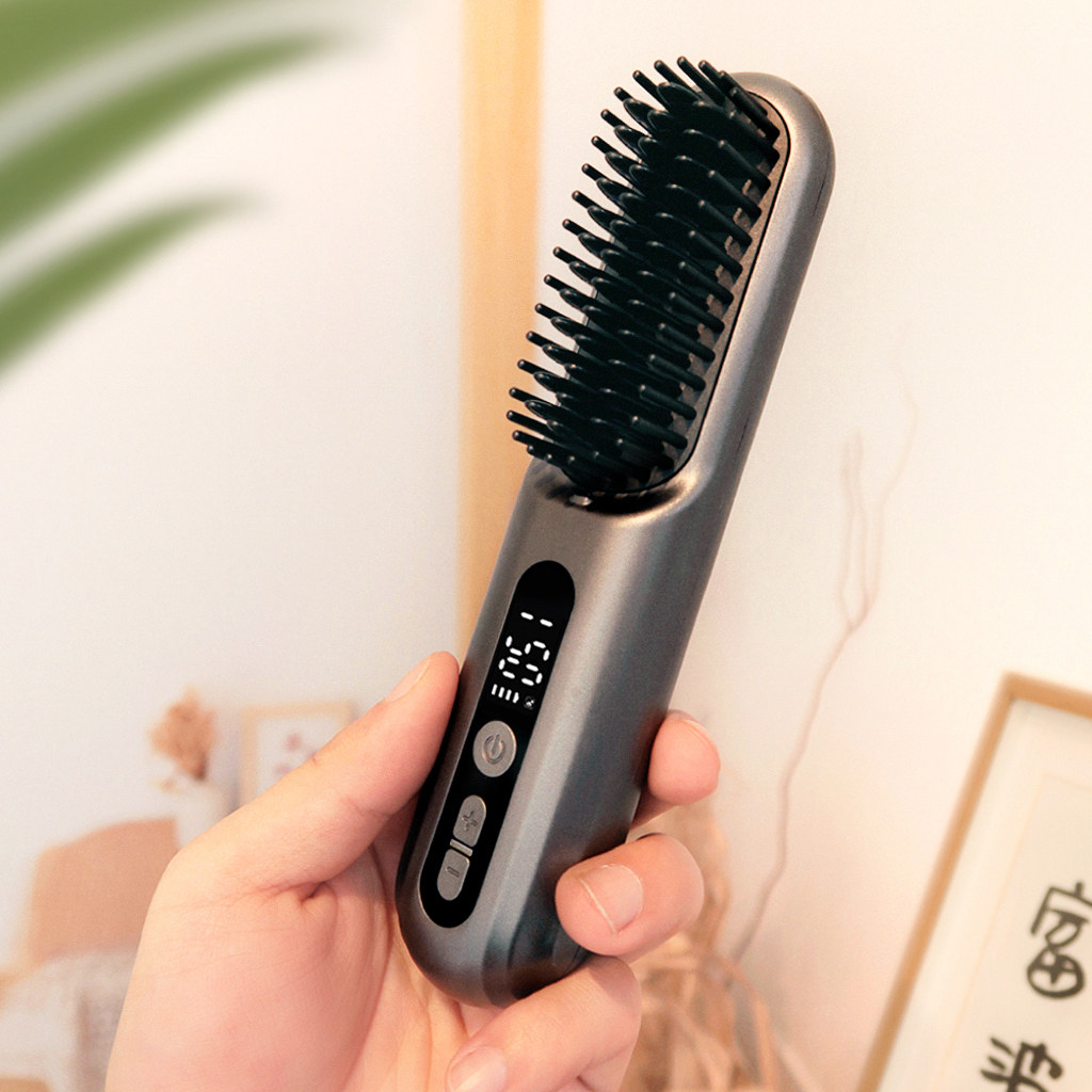 日本罗拉无线直发梳负离子不伤发便携内扣直卷两用美发防静电梳子
