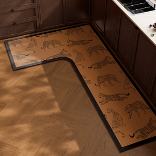 L形厨房地垫防滑防油可擦免洗7字形地毯垫2025新款硅藻泥吸水脚垫