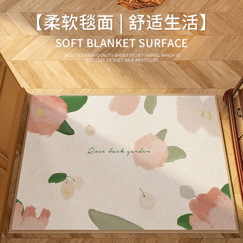 ins风入户门地垫大门口进门脚垫门垫耐脏防滑垫子家用仿羊绒地毯