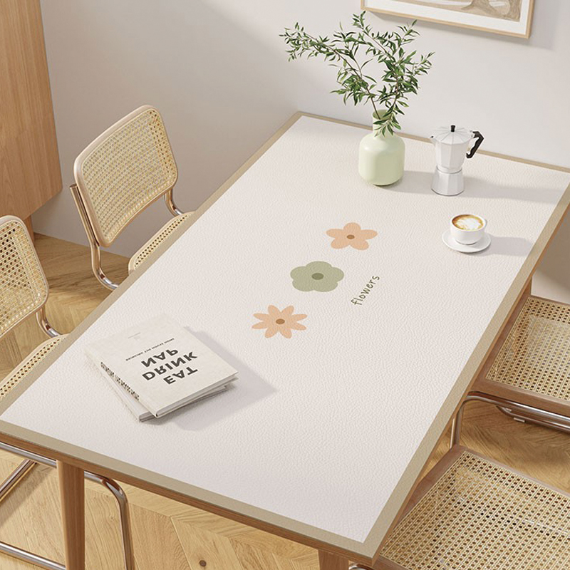 餐桌垫轻奢高级感防油防水防烫免洗长方形桌垫茶几皮革奶油风桌布,居家布艺,桌布,淘宝优惠券,粉丝福利购,淘宝优惠卷