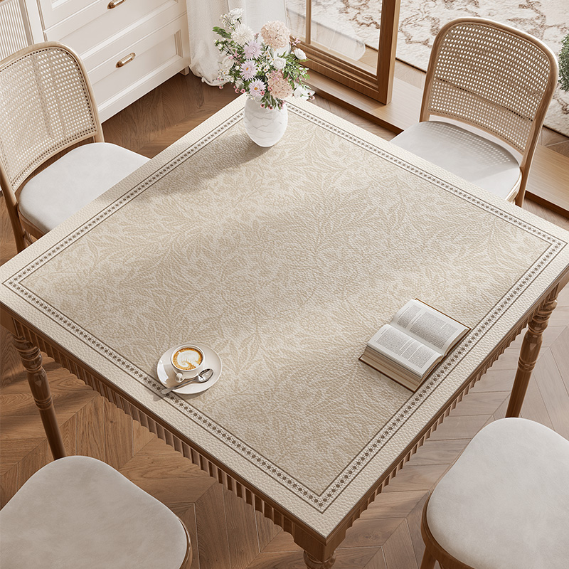 正方形皮革桌垫防水防油防烫方桌桌面保护垫茶几餐桌垫轻奢高级感