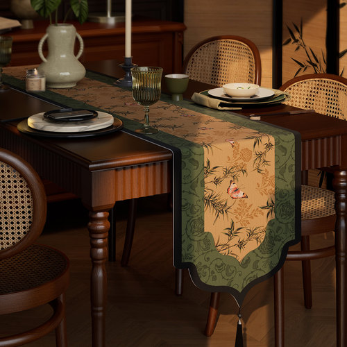 中古风桌旗轻奢高端餐桌旗布桌布长条棉麻布艺鞋柜电视柜斗柜盖布