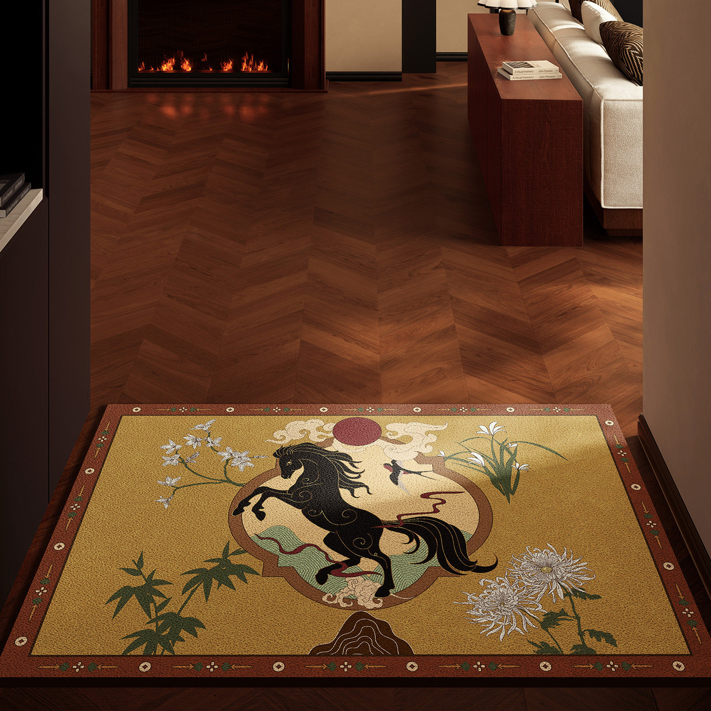 中古风入户门地垫2026新款丝圈脚垫防滑除尘耐磨玄关大门口地毯,居家布艺,入户地垫,淘宝优惠券,粉丝福利购,淘宝优惠卷