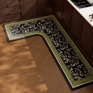 L形厨房地垫防滑防油可擦免洗7字形地毯垫2025新款硅藻泥吸水脚垫