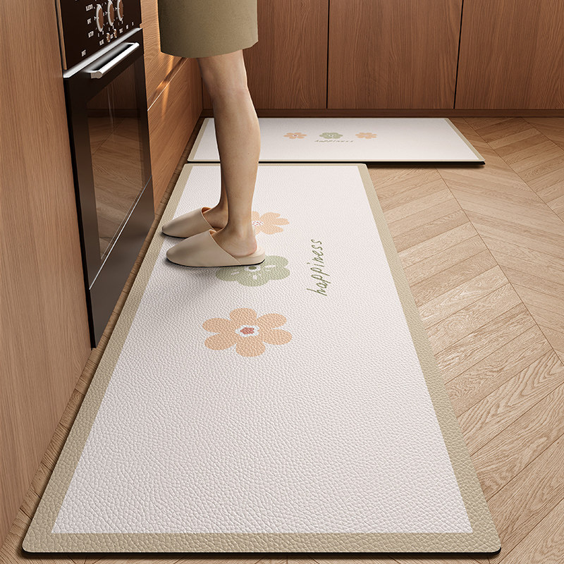 pvc厨房防滑防油地垫专用可擦免洗高端地毯耐脏防水家用皮革脚垫,居家布艺,厨房地垫,淘宝优惠券,粉丝福利购,淘宝优惠卷