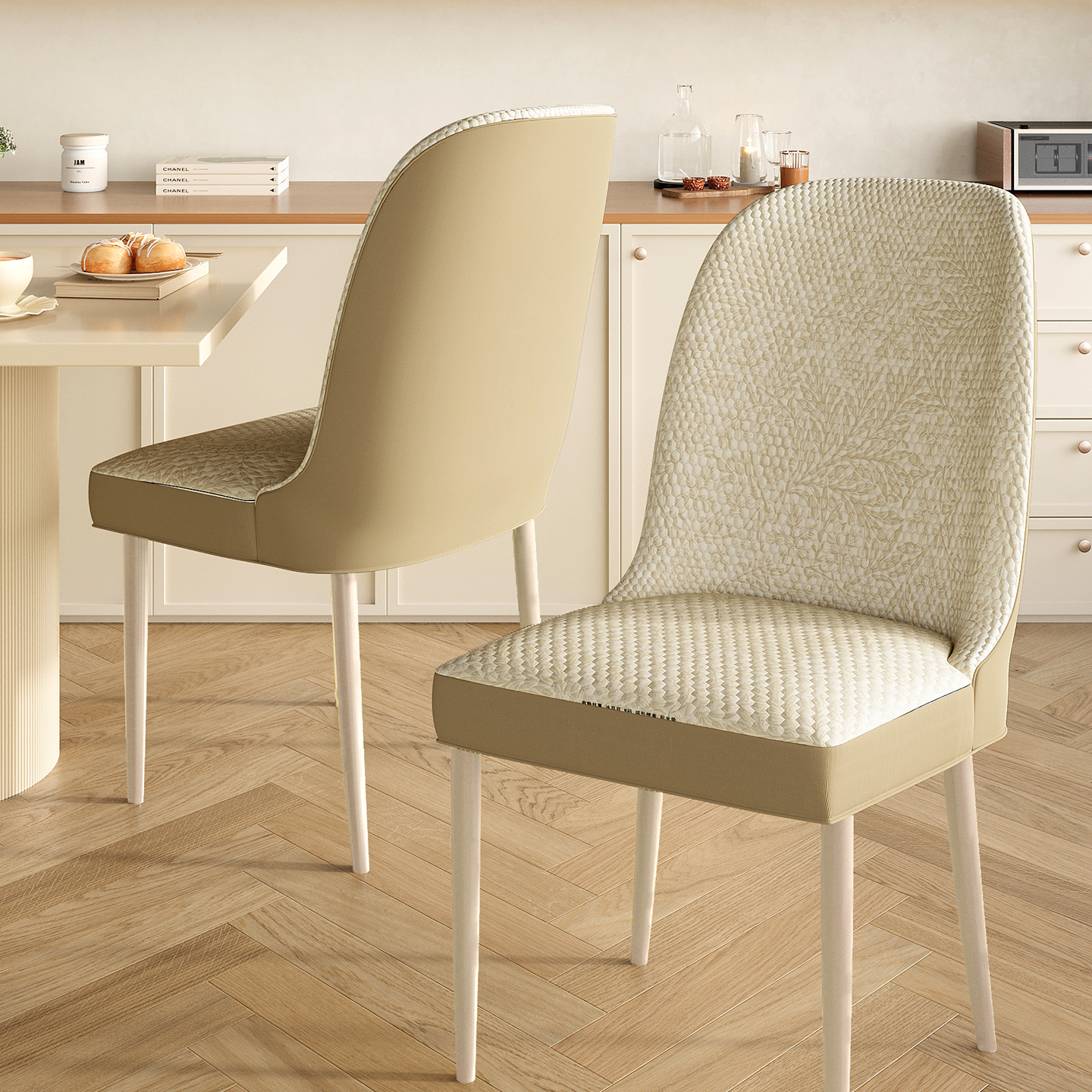 法式弧形椅子套罩夏季冰丝2025新款餐桌座椅套靠背凳子餐椅保护套