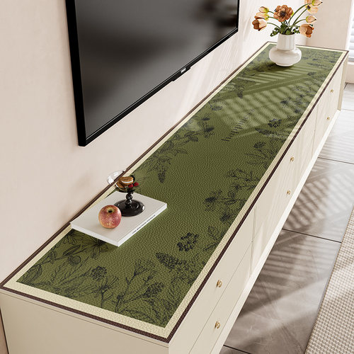 美式电视柜桌垫盖布长条桌布台面保护垫轻奢高级感餐边柜桌面垫子