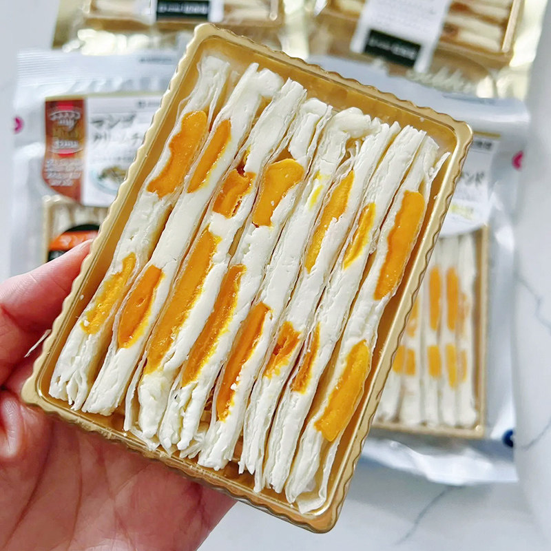 现货日本网红kobe伍渔福芒果芝士条水果夹心奶酪条零食50g代购