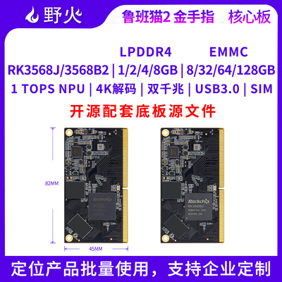 野火RK3568/RK3568J金手指核心板