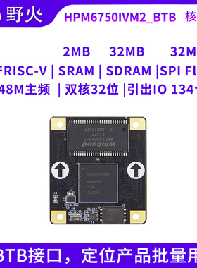 野火HPM6750 BTB接口核心板 上海先楫DEMO板 RISC-V架构主控板