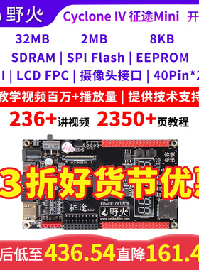 野火征途MiNi FPGA开发板 Altera CycloneIV EP4CE10F17C8N带HDMI