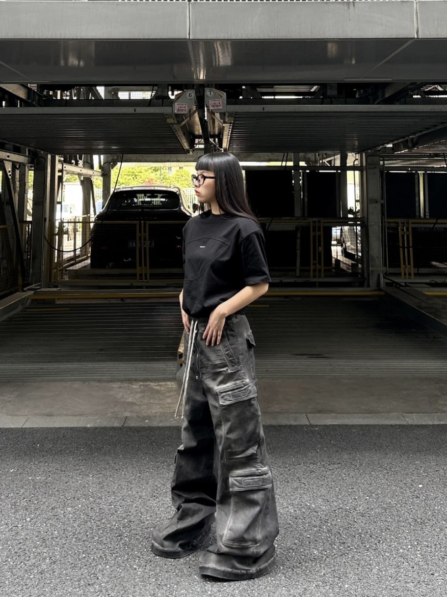 ORIGINAL FIT RO MAIN LINE 23SSBELA CARGO HEAVY INDUSTRY DIRTY WASH SMOKY GRAY MOPPING CARGO JEANS