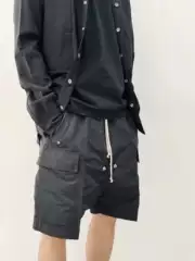 Ro Style 24Ss Cargo Bela Fk Nylon Material Multi-Pocket Workwear Shorts Loose Wide-Leg Shorts