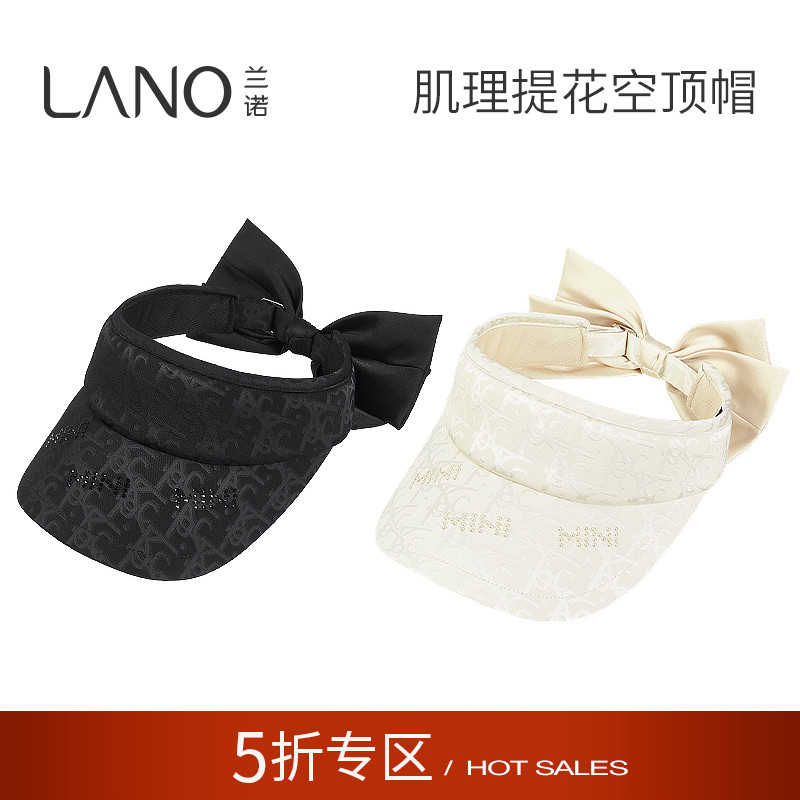 兰诺肌理提花空顶帽女