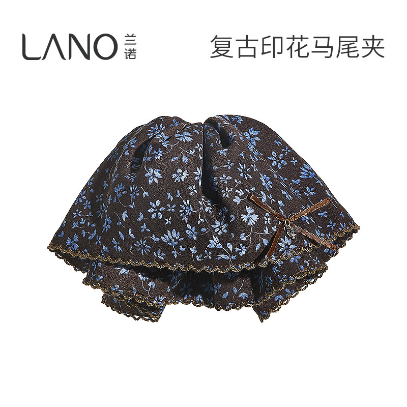 兰诺印花裙摆马尾抓夹女高级感2025新款发量大后脑勺半扎发鲨鱼夹,饰品/流行首饰/时尚饰品新,发饰,淘宝优惠券,粉丝福利购,淘宝优惠卷