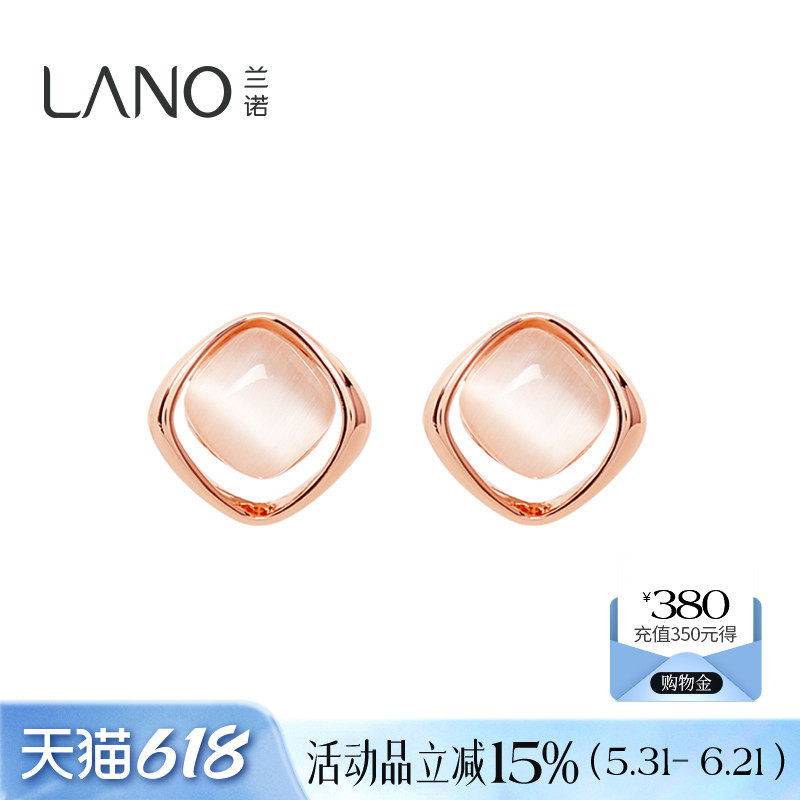 兰诺猫眼石耳钉时尚新款潮女银针耳饰简约气质名媛高级感冷淡小巧