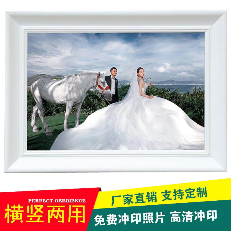 实木相框结婚照挂墙欧式20 24 3036寸40寸48寸婚纱照洗照片加相框