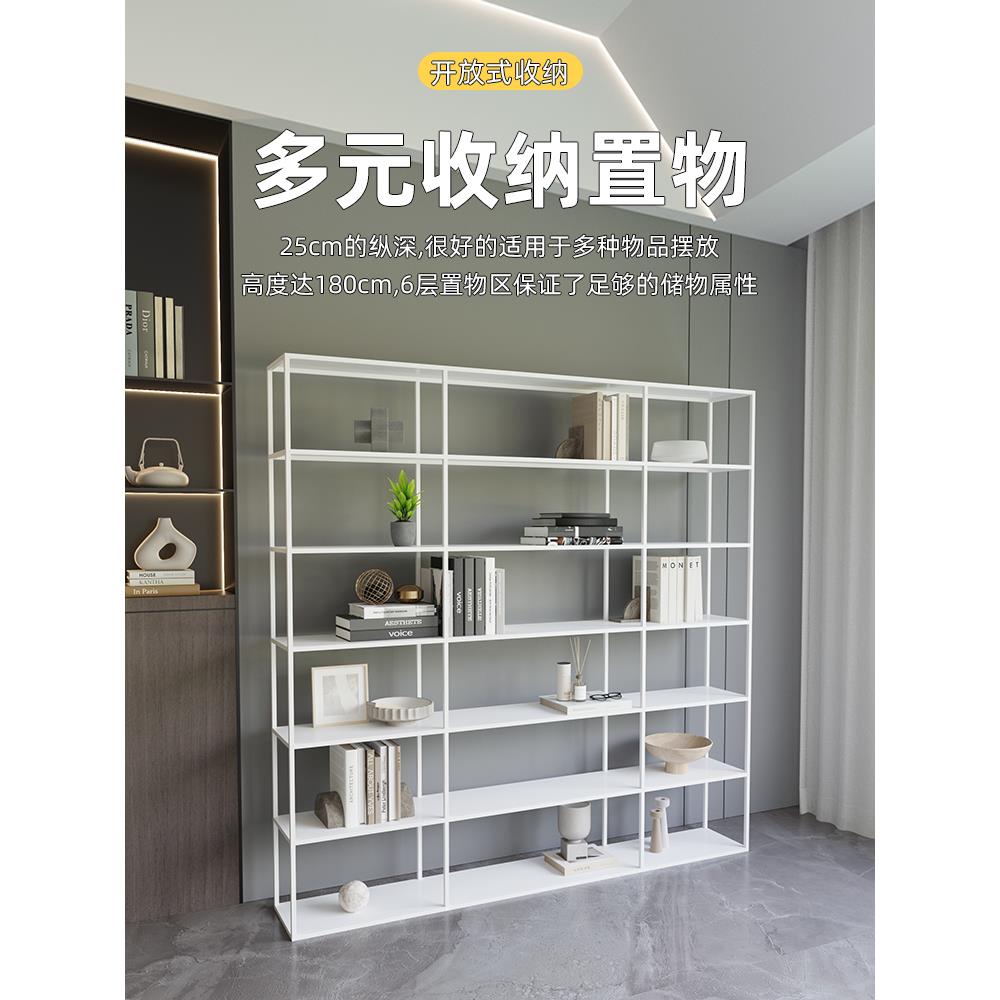 北欧铁制书架储物架简易储物架墙壁展示架多层办公室入口装饰隔断