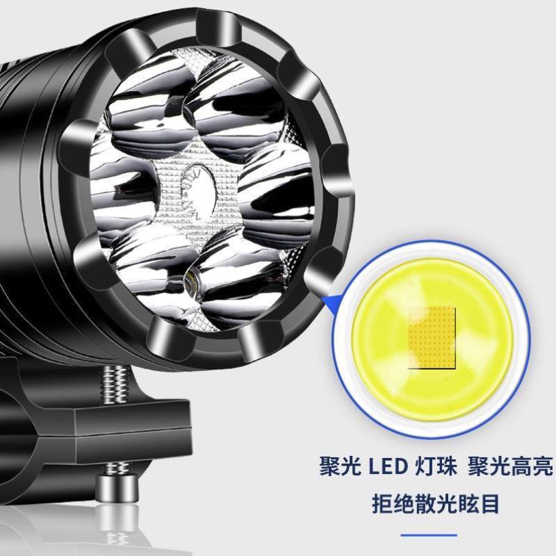 摩托车led前大灯60w射灯电动车免接线三轮车灯超亮电瓶车灯泡新款