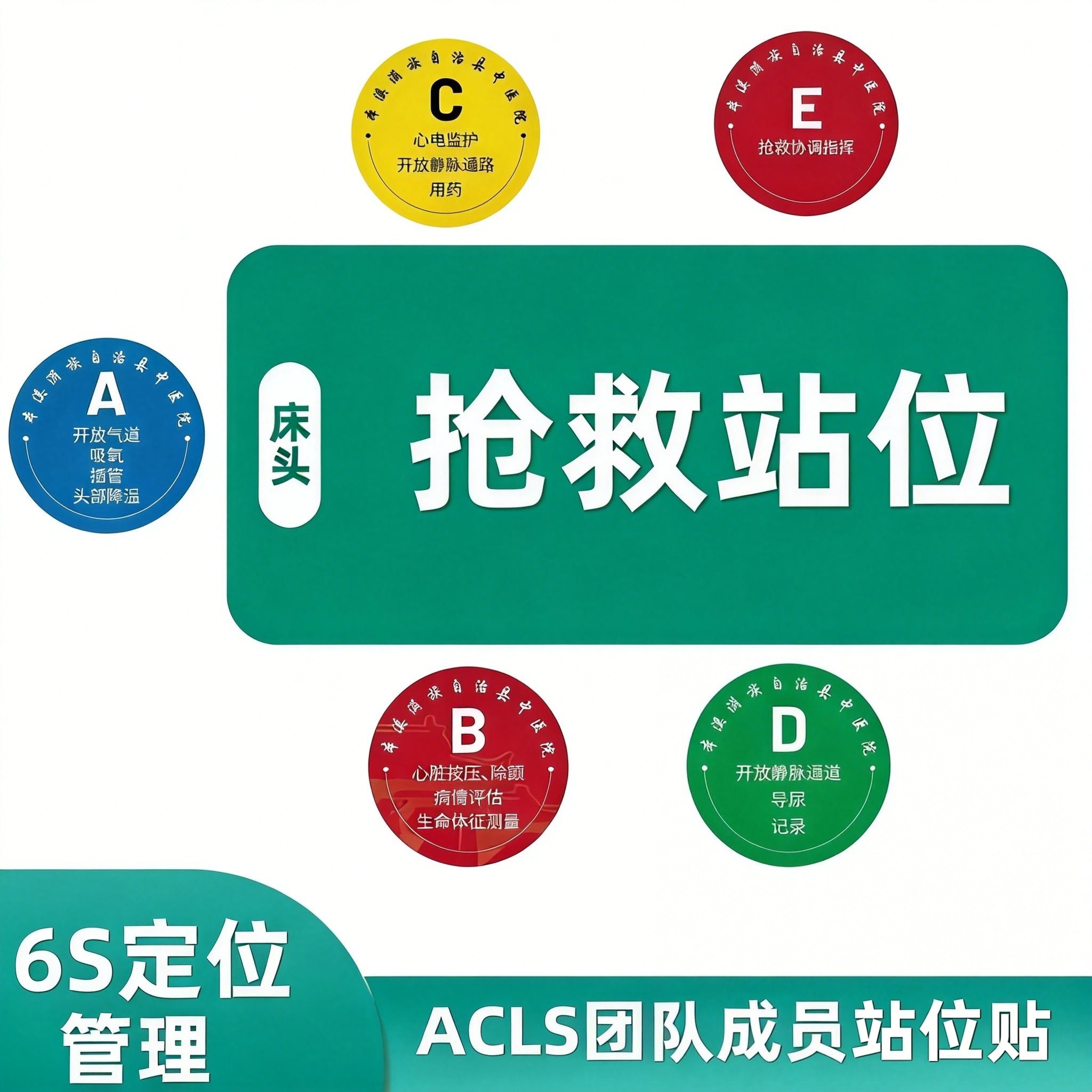 6s管理定位贴医院抢救人员站位标识地贴手术室急救指示定位图医用,文具电教/文化用品/商务用品,标志牌/提示牌/付款码,淘宝优惠券,粉丝福利购,淘宝优惠卷