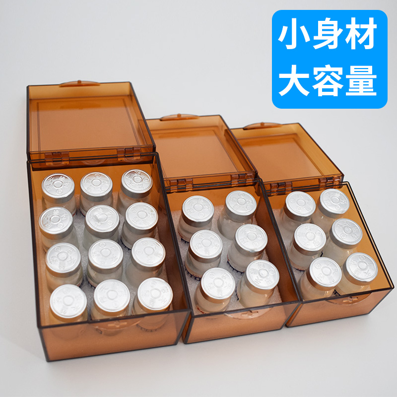 避光药品盒粉剂盒安瓿瓶西林瓶收纳盒带内托医用遮光盒医院6s管理