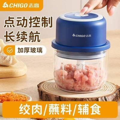 志高蒜泥神器家用电动捣蒜器小型自动搅碎绞肉机多功能压蒜剥蒜器