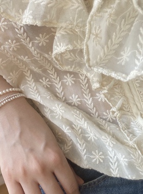 正圆强光施家珍珠手链14k包金精致简约百搭fever博主同款