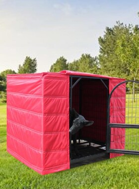 盖布耐脏宠物带垫子遮雨中号狗笼套雨棚大狗犬笼罩子外罩大型犬双