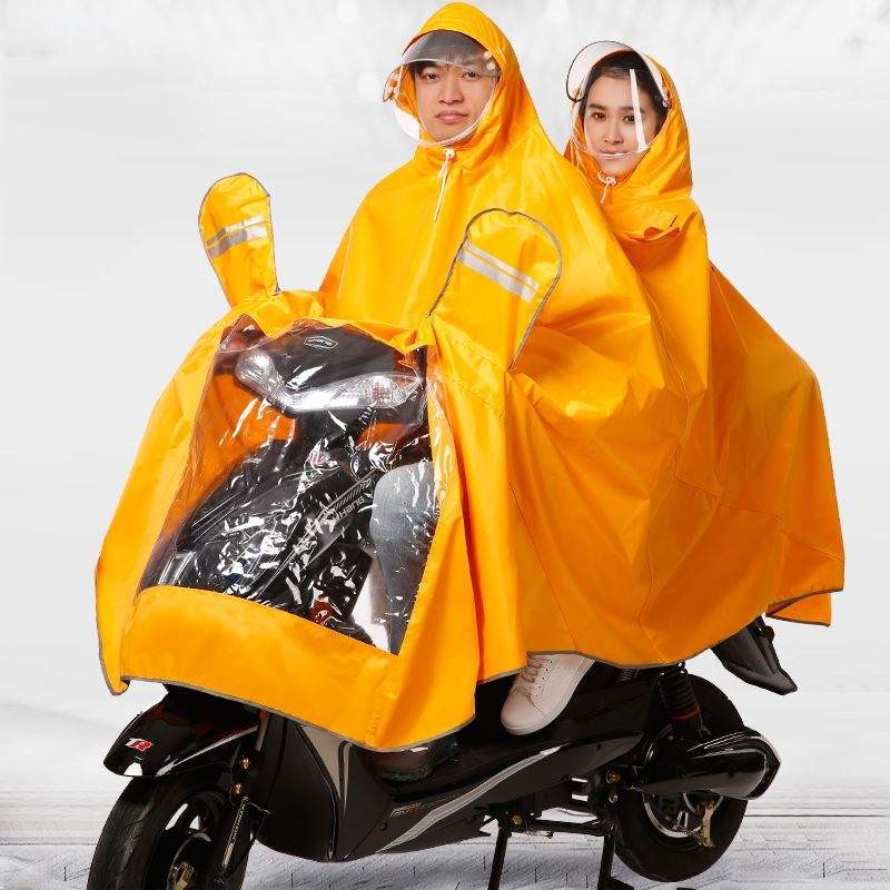 踏板小孩大码连体式加长防雨帽