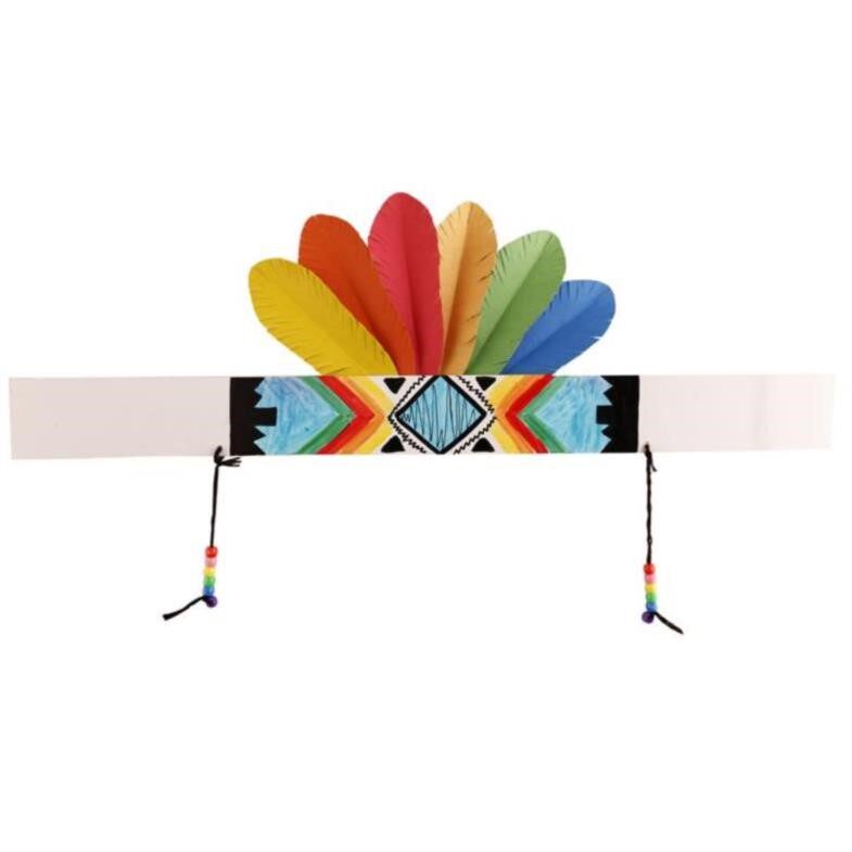 幼儿园感恩节手工早教中心益智发饰火鸡小朋友头箍发箍聚会亲子可