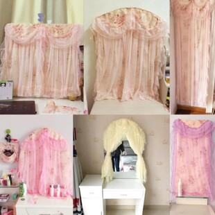 加宽镜子遮挡定做的帘布镜帘服装店洗手台盆桌套横竖挂式蕾丝布洗