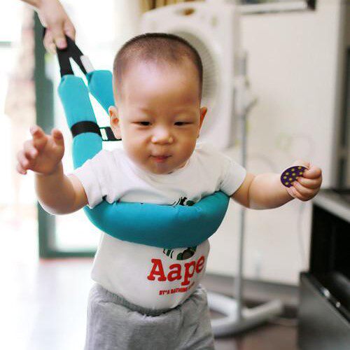 冲钻婴幼儿学学步防摔带夏季 防勒简易款夏天宝宝透气u型走路神器