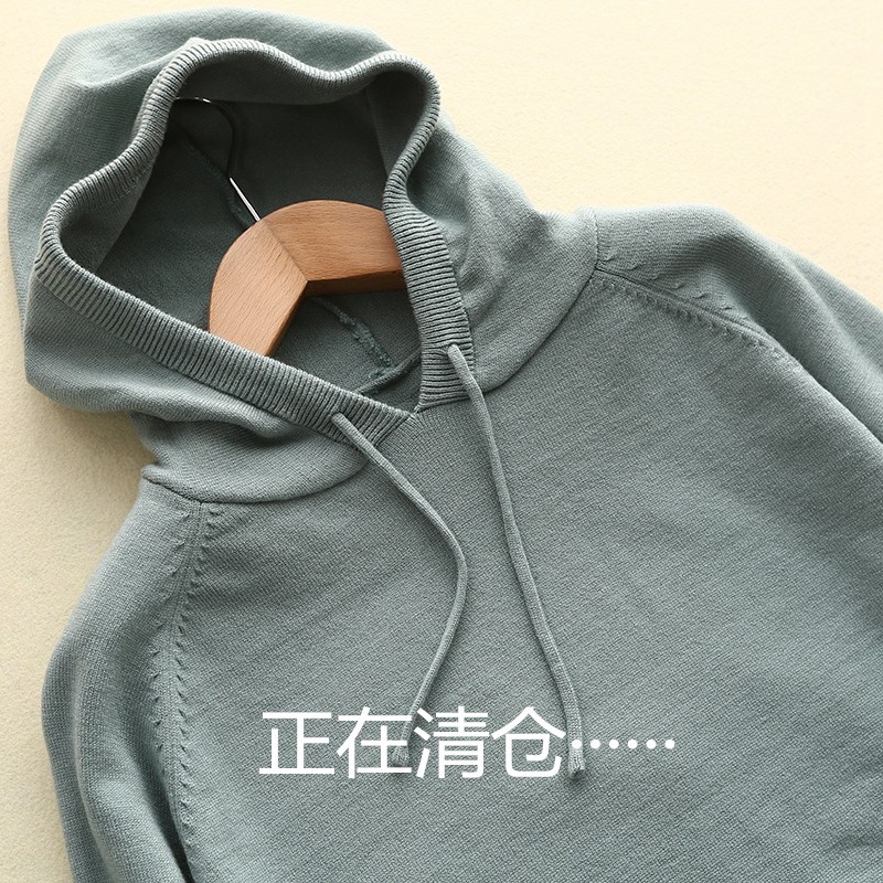 毛衣中长款灰色高领港风两件套