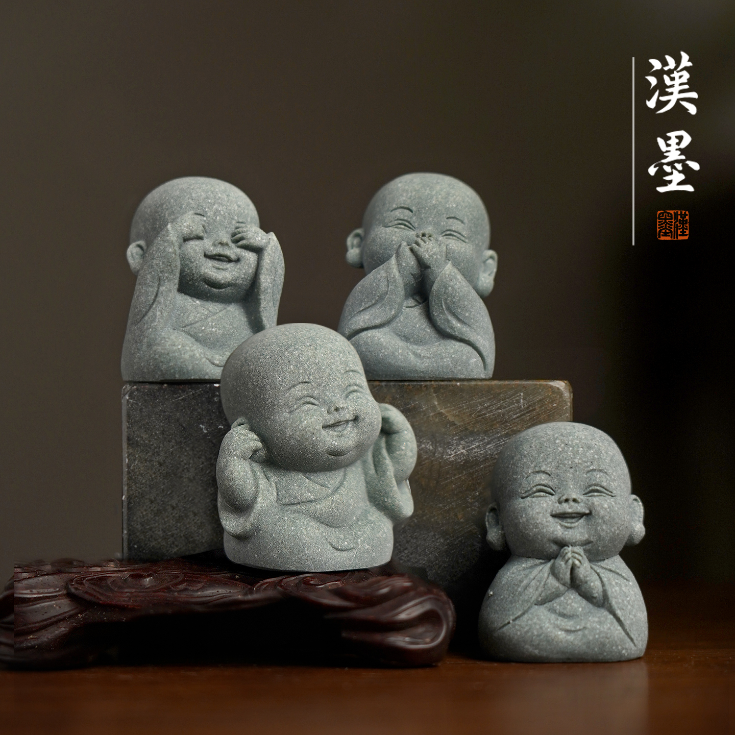 青砂造像小沙弥 创意摆件