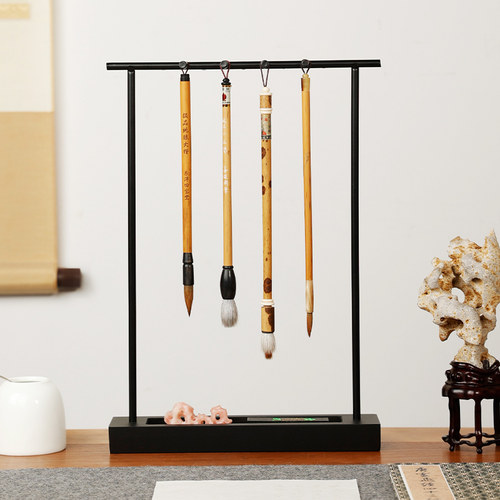 官帽铁艺笔挂毛笔架创意简约现