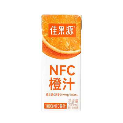 佳果源100%NFC橙汁200ml*24瓶