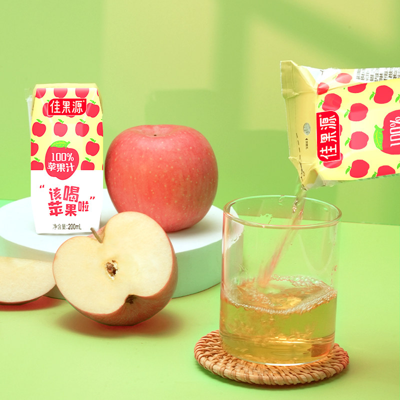 佳果源苹果汁蜜桃汁橙汁200ml*24图片
