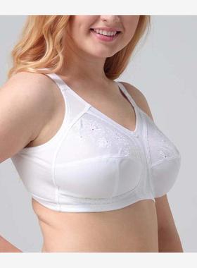White cotton bra big size 85 90 95 100 105 110 D DD E F G cu