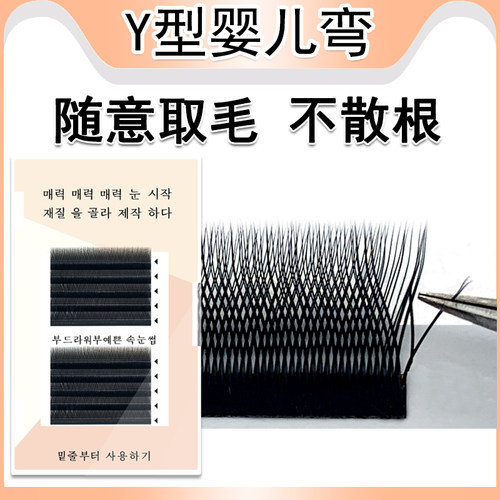 Y型婴儿弯嫁接睫毛微翘不散根