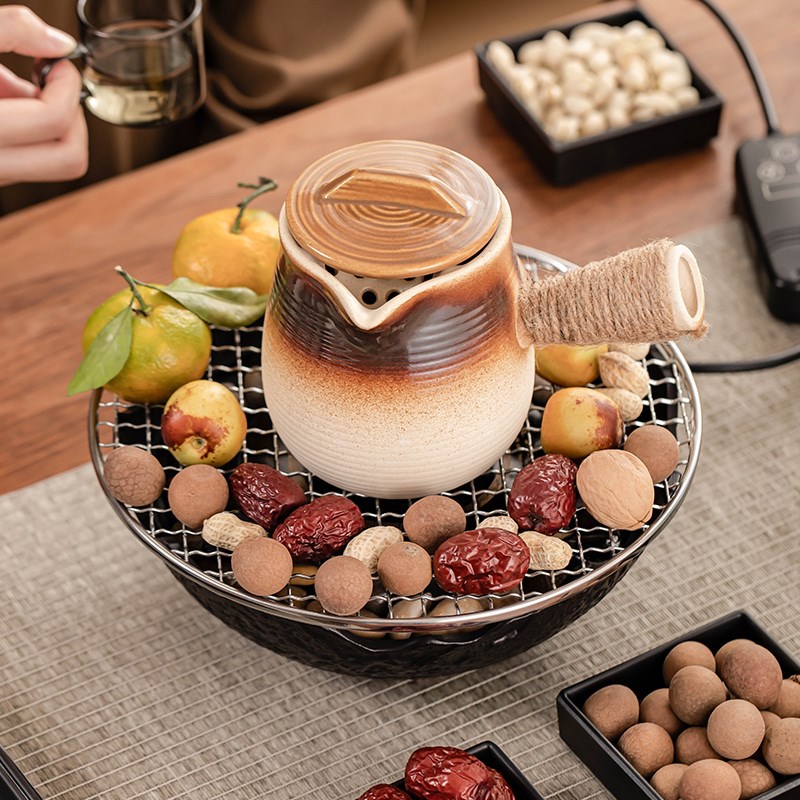 围炉煮茶室内家用网红全套电陶炉煮茶F壶花茶茶具套装罐罐茶煮茶