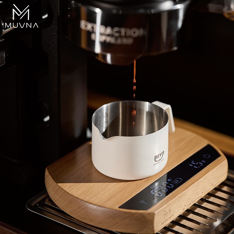 MUVNAd慕威纳 意式咖啡电子秤实木手冲咖啡称精准智能计时咖啡称