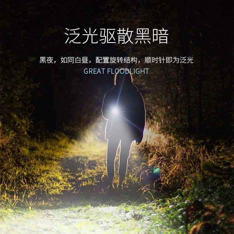 lde激光带红外线手电简强光手电家筒远射电S用二合一户充外超