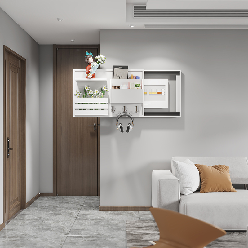 实木电表箱弱电箱创意多功能壁挂置物架墙饰O现代简约遮挡箱装饰