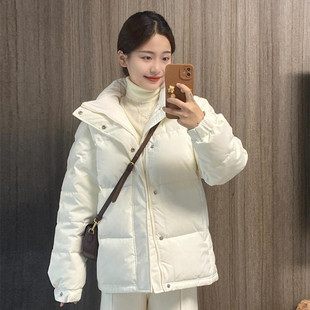 韩系冬装 小个子超好看洋气棉衣 立领羽绒棉袄棉服女加厚2025年新款