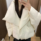 超好看韩系甜美大翻领羽绒棉袄女冬2025年新款 宽松小个子短款 棉服