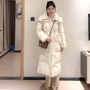 加厚洋气面包服潮 新款 超好看长款 过膝连帽羽绒棉袄女冬2025年冬季