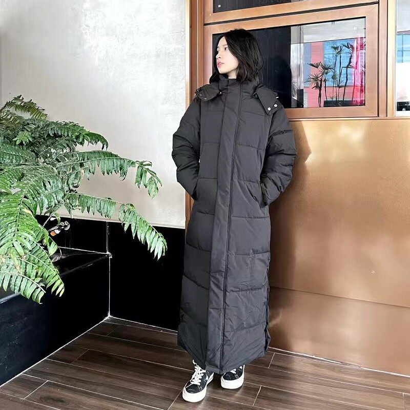 超长款过膝黑色连帽羽绒棉服女2025冬季新款韩版宽松加厚保暖棉衣,女装/女士精品,大码棉服,淘宝优惠券,粉丝福利购,淘宝优惠卷